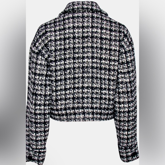 Anine Bing Adriana Tweed Crop Jacket, Size Medium, New - Picture 4 of 16